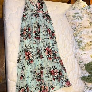Floral Maxi Dress with V-Neck